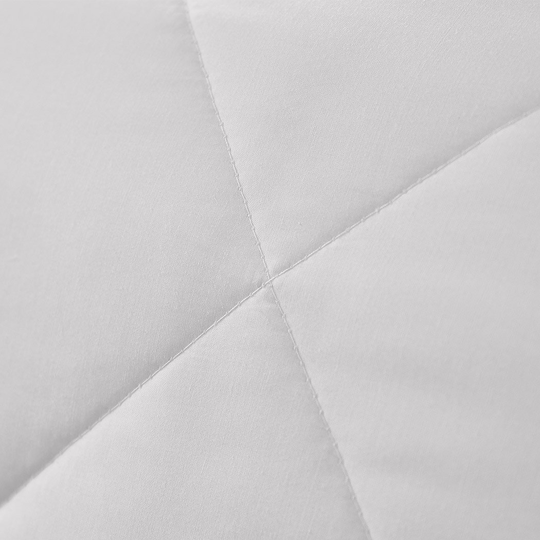 DreamZ 100% Wool Quilt set featuring two quilts, one 400GSM and one 600GSM, in white color with diamond stitching design.